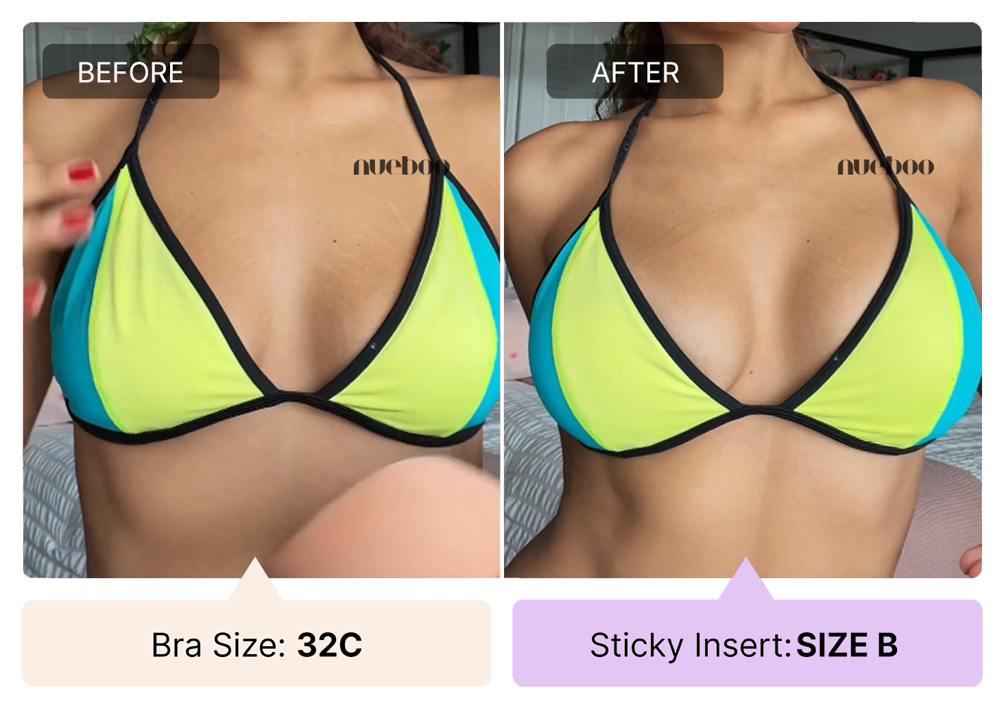 Double Sided Sticky Bra Inserts | Instantly Add 2 Cup Sizes Nueboo, Coffee / B by Nueboo Double Sided Sticky Bra Inserts | Instantly Add 2 Cup Sizes Nueboo, Coffee / B by Nueboo